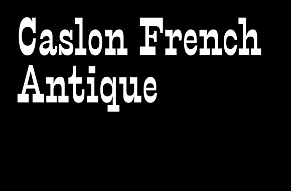 Пример шрифта Caslon French Antique